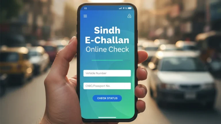 Sindh E-Challan online check by vehicle number or CNIC