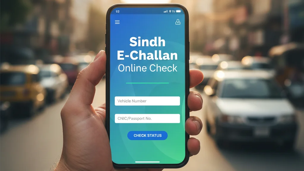 Sindh E-Challan online check by vehicle number or CNIC
